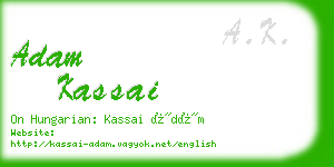 adam kassai business card